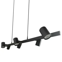 Discount Szeroka lampa do oświetlenia stołu lub baru LP-731/6L BK SNOW | Kaja Żyrandole Nowoczesne