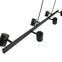 Discount Szeroka lampa do oświetlenia stołu lub baru LP-731/6L BK SNOW | Kaja Żyrandole Nowoczesne