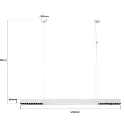 Cheap Szeroka lampa LED nad stół 120cm LP-1301/1P L WH SMART CALI L | Kaja Żyrandole Nowoczesne