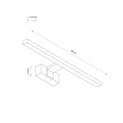Sklep Kaja Szeroka lampa nad lustro 80cm LED 15W 4000K 10678 CEZANNE LED | Kaja