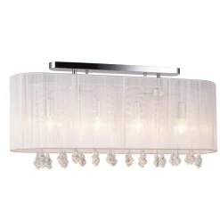 Sklep Kaja Szeroka lampa sufitowa glamour MXM1870-4 WH ISLA | Kaja Oświetlenie