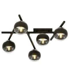 New Szeroka lampa sufitowa z pięcioma kloszami 1105/5 SMART | Kaja Żyrandole Nowoczesne