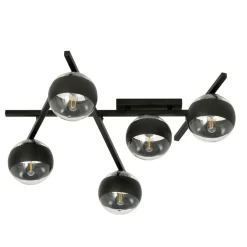 New Szeroka lampa sufitowa z pięcioma kloszami 1105/5 SMART | Kaja Żyrandole Nowoczesne