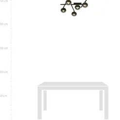 New Szeroka lampa sufitowa z pięcioma kloszami 1105/5 SMART | Kaja Żyrandole Nowoczesne