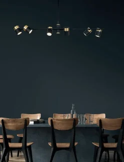 Store Szeroka lampa sufitowa z reflektorami MX P0409 PUMA | Kaja Oświetlenie Żyrandole Nowoczesne