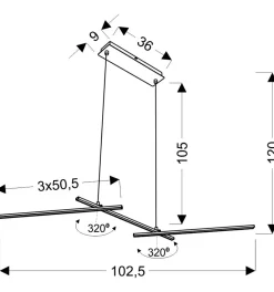 Sale Szeroka lampa wisząca do salonu A0021-330 THASOS | Kaja Oświetlenie Żyrandole Nowoczesne