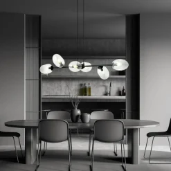 Cheap Szeroka lampa wisząca na regulowanych zwisach 1262/6 z serii PANDORA Żyrandole Nowoczesne