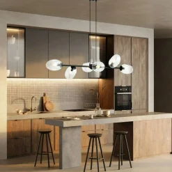 Cheap Szeroka lampa wisząca na regulowanych zwisach 1262/6 z serii PANDORA Żyrandole Nowoczesne