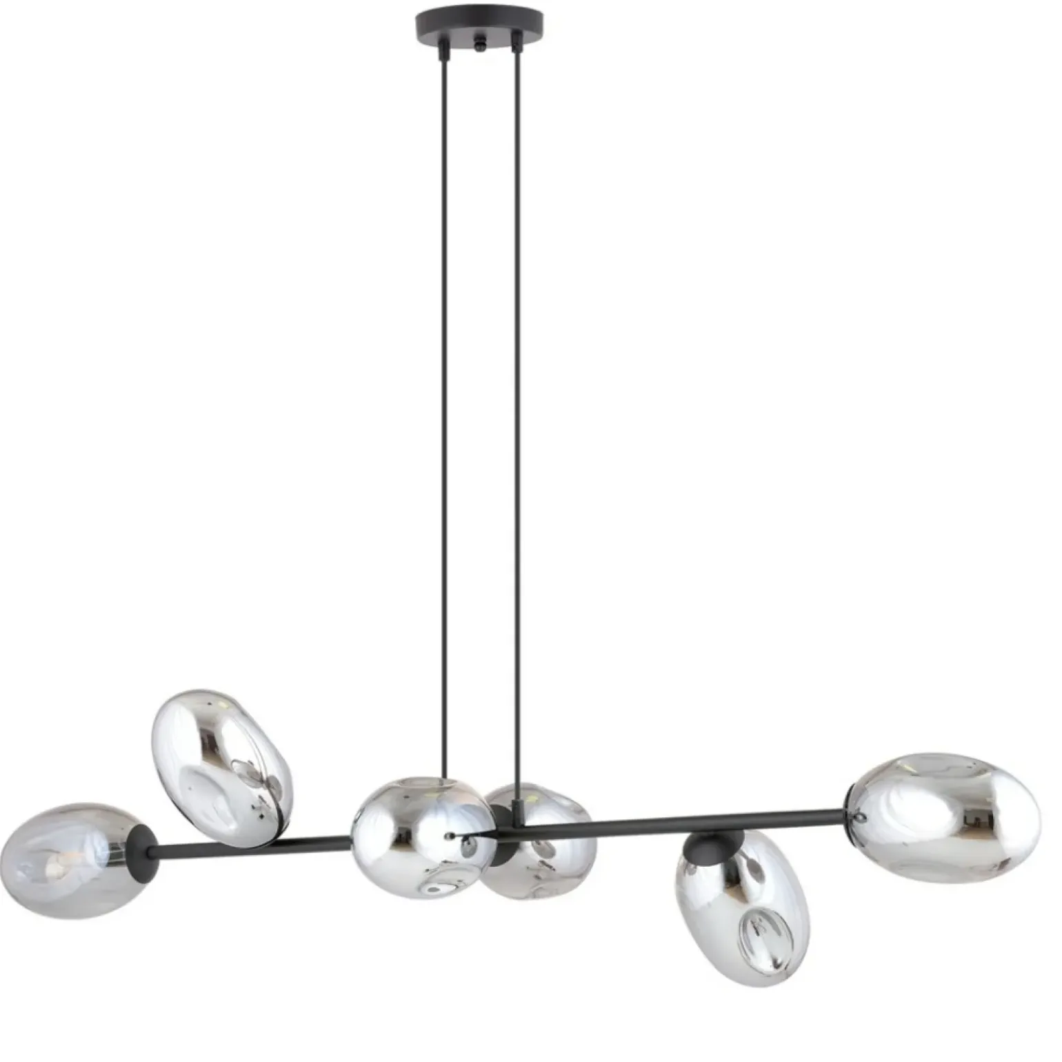 Best Sale Szeroka lampa wisząca nad wyspę kuchenną 1263/6 z serii PANDORA | Kaja Żyrandole Nowoczesne