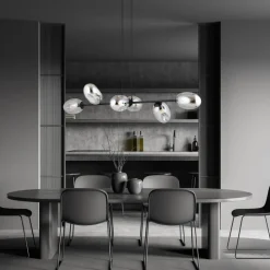 Best Sale Szeroka lampa wisząca nad wyspę kuchenną 1263/6 z serii PANDORA | Kaja Żyrandole Nowoczesne