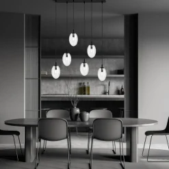 Clearance Szeroka lampa wisząca nad stół w salonie 1265/6 z serii ASTRAL | Kaja Żyrandole Nowoczesne