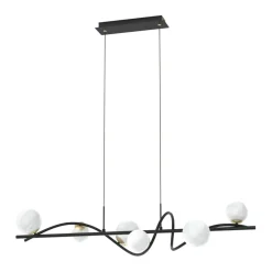 Outlet Szeroka lampa wisząca nad stół w jadalni MD3145-6-EBGN NISYRO | Kaja Żyrandole Nowoczesne