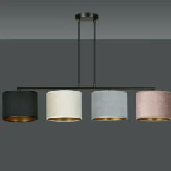 Best Sale Szeroka lampa wisząca z kolorowymi abażurami 1055/4 HILDE | Kaja Żyrandole Nowoczesne