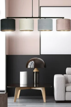 Best Sale Szeroka lampa wisząca z kolorowymi abażurami 1055/4 HILDE | Kaja Żyrandole Nowoczesne