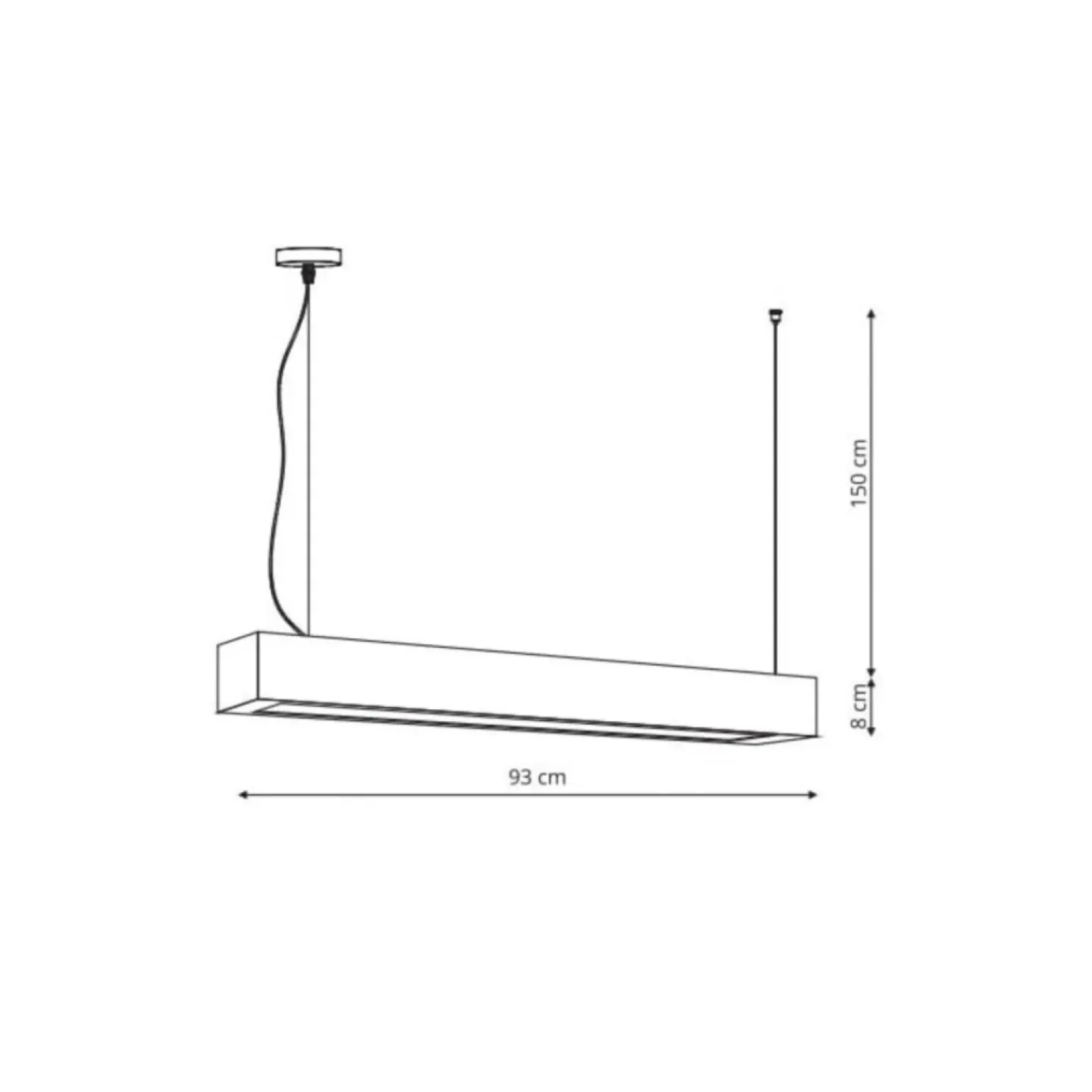 Online Szeroka lampa wisząca93cm LP-7001/1P 20 BK-93 24 CCT IBROS | Kaja Żyrandole Nowoczesne
