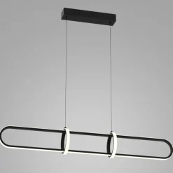 Best Sale Szeroka, ledowa lampa wisząca PND-29772750-1A-BK CERRILA | Kaja Żyrandole Nowoczesne