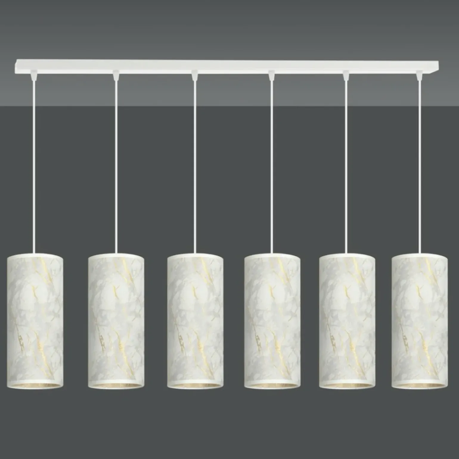 Cheap Szeroka listwa z marmurowymi abażurami 1057/6 KARLI | Kaja Oświetlenie Żyrandole Nowoczesne