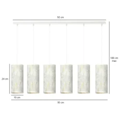 Cheap Szeroka listwa z marmurowymi abażurami 1057/6 KARLI | Kaja Oświetlenie Żyrandole Nowoczesne