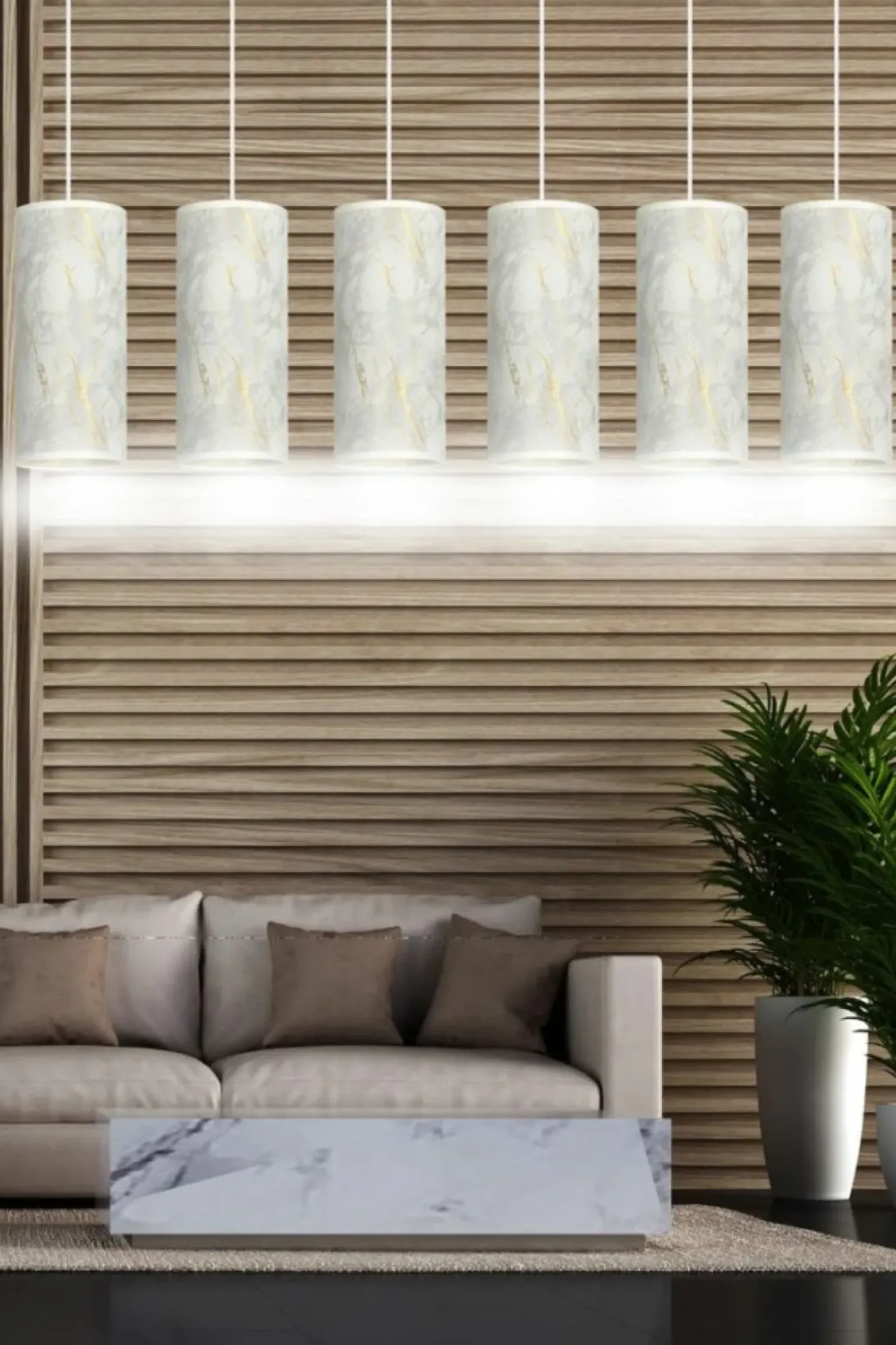 Cheap Szeroka listwa z marmurowymi abażurami 1057/6 KARLI | Kaja Oświetlenie Żyrandole Nowoczesne