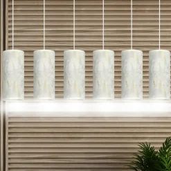 Cheap Szeroka listwa z marmurowymi abażurami 1057/6 KARLI | Kaja Oświetlenie Żyrandole Nowoczesne