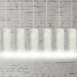 Cheap Szeroka listwa z marmurowymi abażurami 1057/6 KARLI | Kaja Oświetlenie Żyrandole Nowoczesne