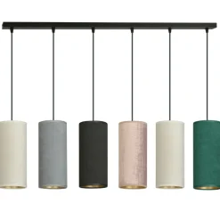 Online Szeroka listwa z różnokolorowymi abażurami 1068/6 BENTE | Kaja Żyrandole Nowoczesne