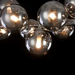 Store Szeroka, srebrna lampa wisząca MOD547PL-25CH DALLAS | Kaja Oświetlenie Żyrandole Nowoczesne