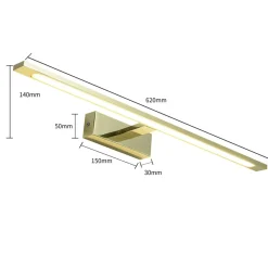 Sklep Kaja Szeroka, złota lampa ścienna LED GS-LWB-20W/3 GOLD ISLA | Kaja
