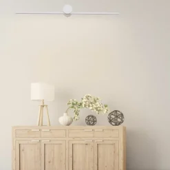 Sklep Kaja Szeroki, biały kinkiet nad obraz LP-777/1W L WH z serii MODERN SLIM