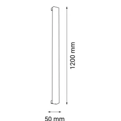 Sklep Kaja Szeroki kinkiet listwa LED 120cm 4000K ANT 4016 HOSO | Kaja