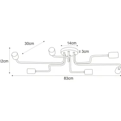 Cheap Szeroki, nowoczesny, minimalistyczny plafon K-4040 PEKA | Kaja Żyrandole Nowoczesne