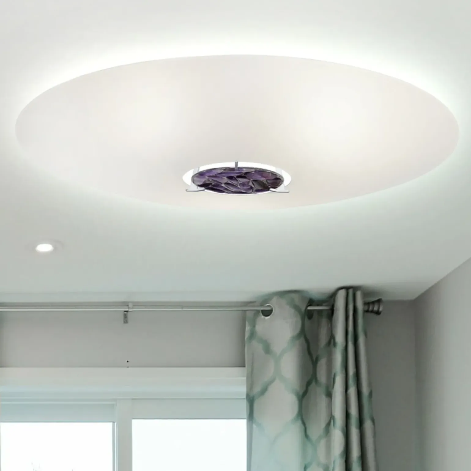 Sklep Kaja Szeroki ponadczasowy plafon do salonu 67391 AURA | Kaja Oświetlenie