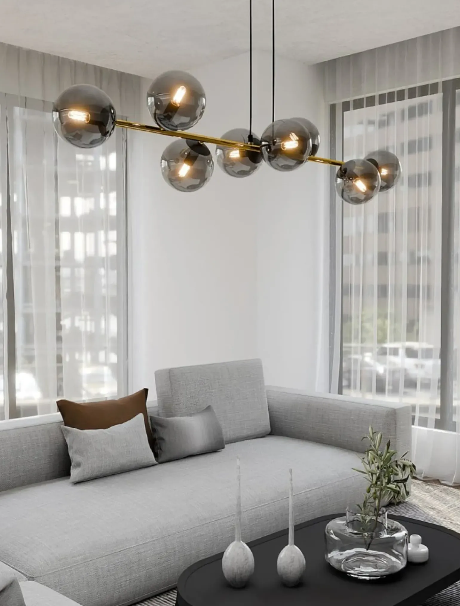 Shop Szerokie stołowe na zwisach 1237/8 z serii GRAVITY | Kaja Żyrandole Nowoczesne