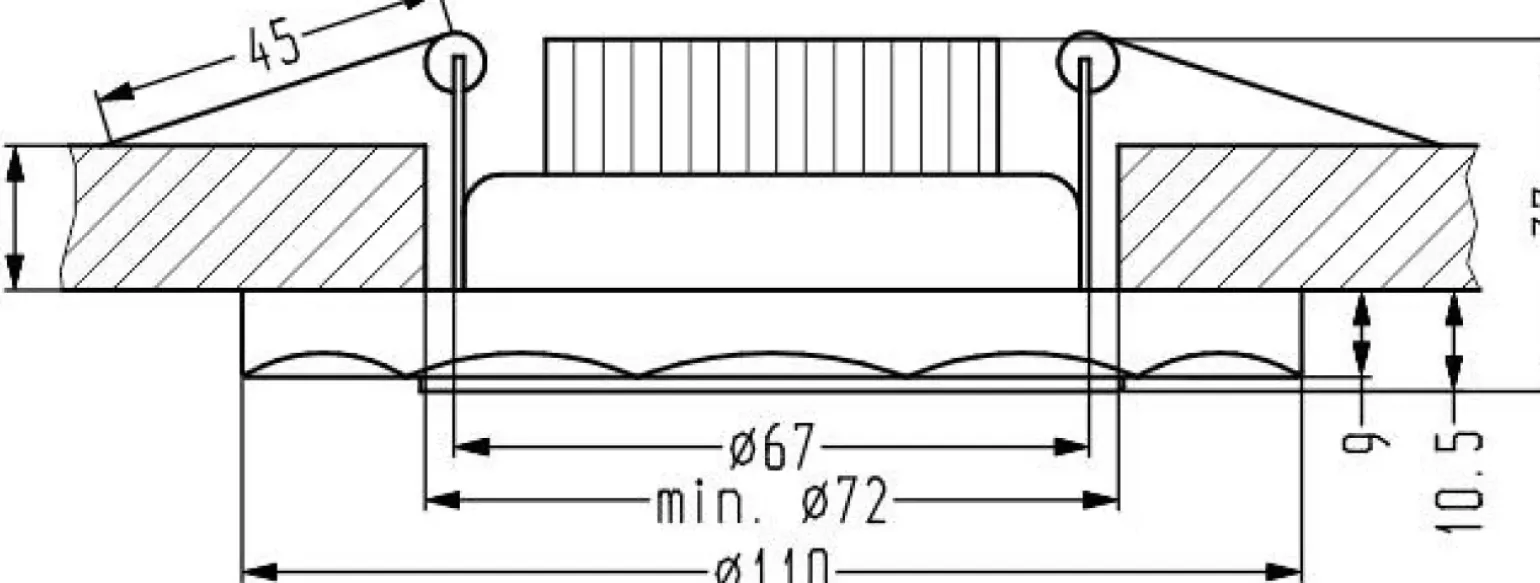 Sklep Kaja Szklana oprawa podtynkowa, zintegrowany LED 2263939 z serii RING | Kaja Oświetle