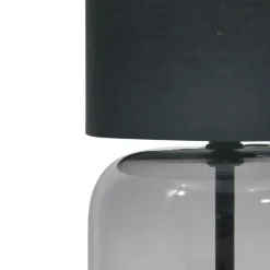 Sklep Kaja Szklana, smukła lampka nocna z abażurem TB-63748-BL-SG DORME | Kaja