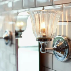 Sklep Kaja Szklany kinkiet, chromowana oprawa BATH-AUSTEN1-PC z serii AUSTEN