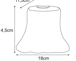 Sklep Kaja Szklany, szeroki klosz na duży gwint K-HP-PS-482 KLOSZ