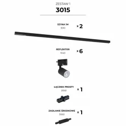 Sklep Kaja Szyna 2m komplet z reflektorami, listwa do holu ZM 3015 | Kaja
