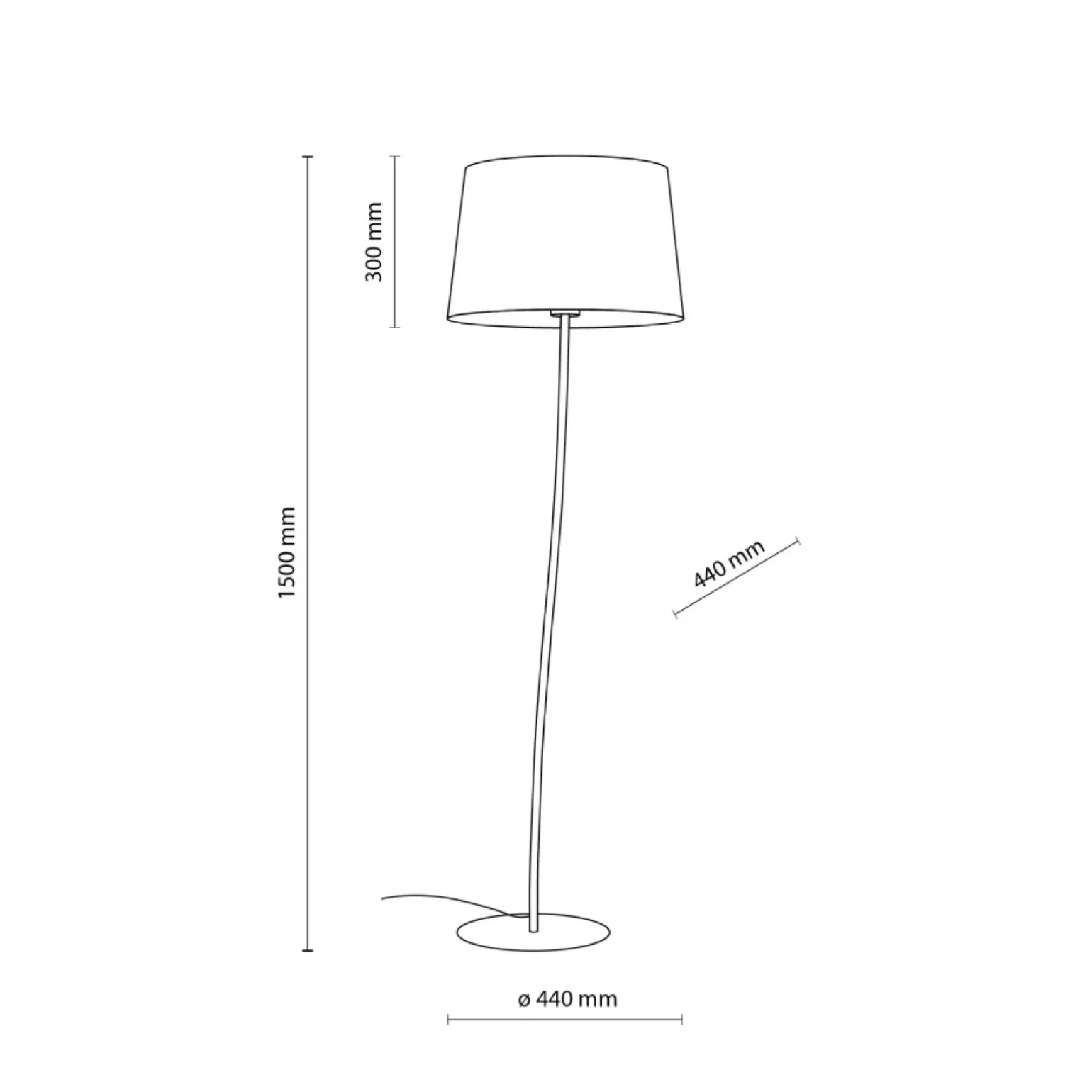 Sklep Kaja Żółta, dekoracyjna lampa podłogowa do sypialni TK 6645 NICOLA | Kaja