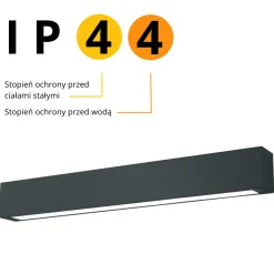 Sklep Kaja Techniczna lampa sufitowa 120cm LP-7001/1C BK 120 36 CCT IBROS | Kaja