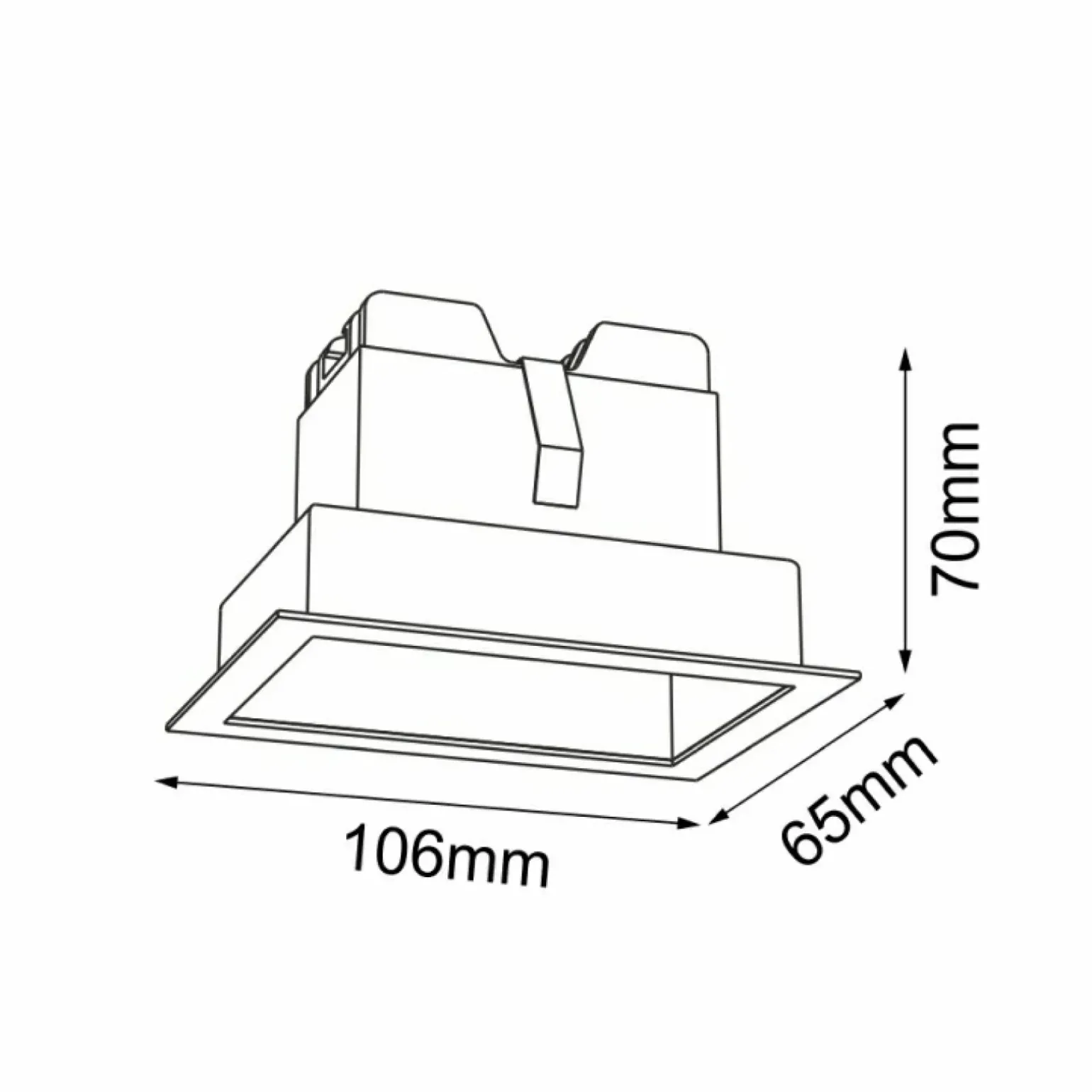 Sklep Kaja Techniczna lampa wpustowa LED 4W 3000K ANT 3042 A-GLARE | Kaja