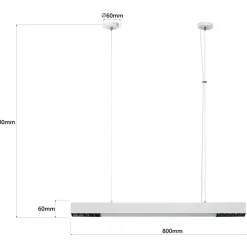 Fashion Techniczny zwis listwa LED 80cm LP-1301/1P M WH SMART CALI M | Kaja Żyrandole Nowoczesne