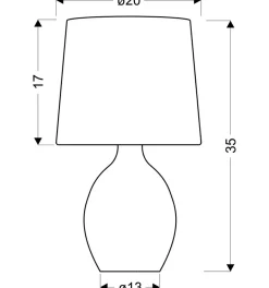Sklep Kaja Tradycyjna lampka stołowa z abażurem 41-78643 AMBON | Kaja Oświetlenie