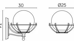 Sklep Kaja Tradycyjny kinkiet ścienny z czarnym koszykiem K 3012/1/KPO