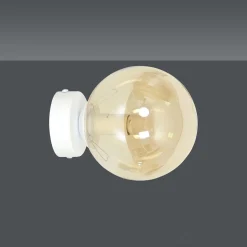 Sklep Kaja Tradycyjny kinkiet z kulistym miodowym kloszem 879/K1 | Kaja