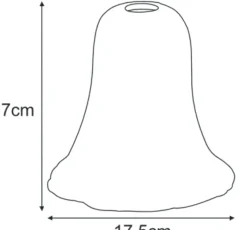 Sklep Kaja Transparentny klosz, podłużne wyżłobienia K-HP-PS-066 KLOSZ