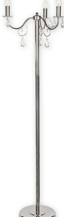 Sklep Kaja Trójramienna, chromowana lampa podłogowa O1959 CH VELIO | Kaja