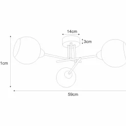 Store Trójramienna lampa sufitowa K-JSL-1302/3 FONS | Kaja Oświetlenie Żyrandole Nowoczesne