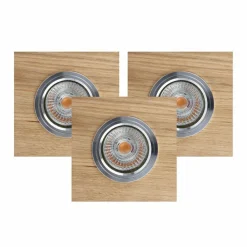 Sklep Kaja Trzy kwadratowe, drewniane oprawy podtynkowe 2515374 VITAR | Kaja