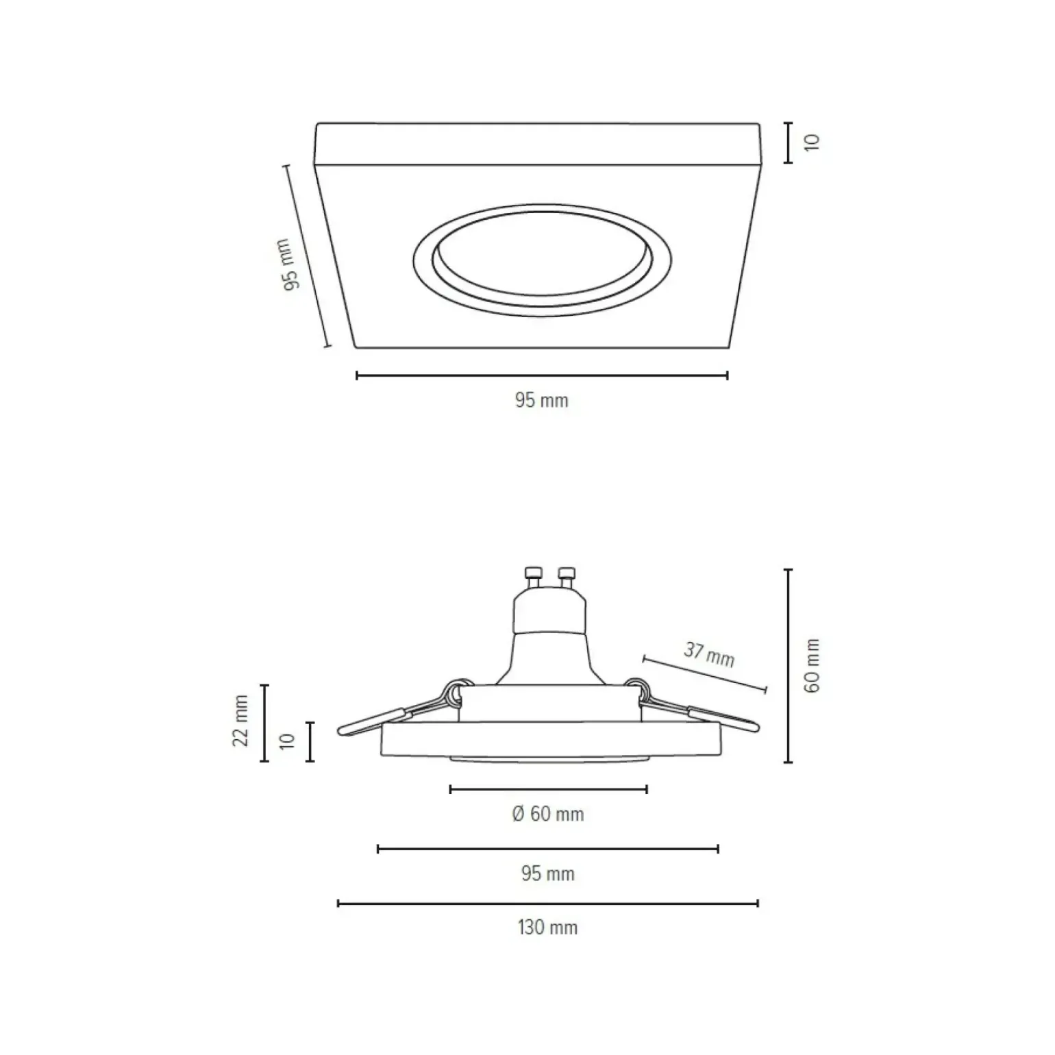 Sklep Kaja Trzy kwadratowe, drewniane oprawy podtynkowe 2515374 VITAR | Kaja